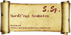 Surányi Szabolcs névjegykártya