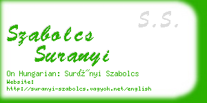 szabolcs suranyi business card